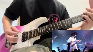 M4SKの演奏に合わせてM4SKのサイン入りミニギターで「鮮やかパノラマ」弾いてみた🎸 #M4SK #nacoco