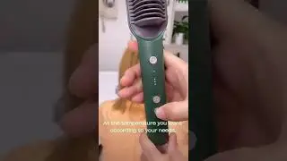 Professional Ceramic Hair Straightener Brush, LCD Display Electric Heated Hair Brush