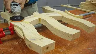 Skillful Technique Of Top-notch Curved Woodworkers // How To Build Your Own Unique Table