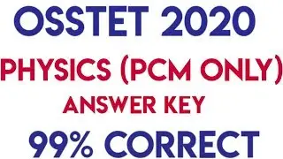 Osstet physics answer key||osstet exam 2020||#osstet2020#bseodisha