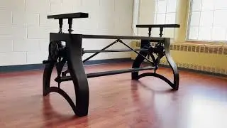 Stunning Cast Iron Base Table For Sale - This Antique Crank Table Base is Stunning!
