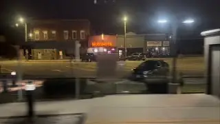 Rolling Through Plano, Illinois On Amtrak Train At Night