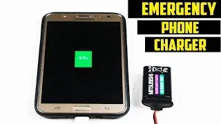 How to make  a PORTABLE MOBILE CHARGER using 9 Volt Battery