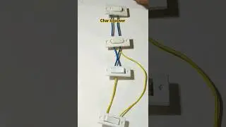 Two Way Switch Connection | Four Switch One Bulb Connection | Godown Light #shorts @crazymrare