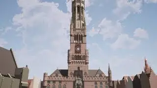 Brugge anno 1560 - Het Belfort en de Lakenhallen