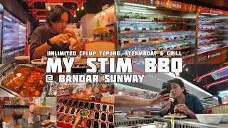 FOOD REVIEW MY STIM BBQ | UNLIMITED HALAL GORENG CELUP TEPUNG, STEAMBOAT & GRILL BUFFET !