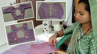 How to make latest Saree Pattern Blouse Design 🔥 | ट्रेंडिंग ब्लाउज |  Tailoring #blouse #shorts 