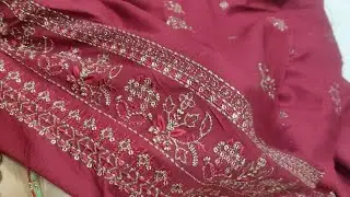 | Mahay| Embroidered Fancy Peach lather with Multi velvet Jacquard Peach Shawl| wedding collection 