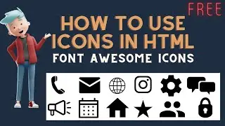How to Use Free Icons in HTML || How to use Font Awesome Icons For Free || It's Code