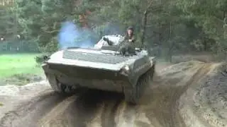 Russian armored vehicles in action
