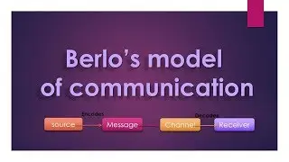 Berlo model of communication by study time