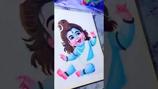 Cute Mahadev Drawing 🙏 #shorts #art #drawing #mahadev #shiv