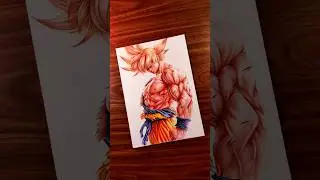 From Anime to Reality: Goku Hyper Realistic Drawing Transition 🔥 #shorts #animeeart #animedrawing