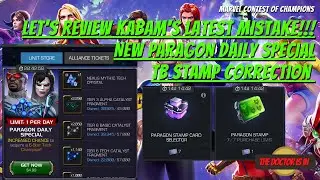 Kabam's Latest Mistake The New Daily Special and Paragon Stamps For MCOC The Doctor Reviews