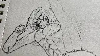 How to draw Female Titan in 8 minutes - Attack on Titan (step by step) | Drawing Female Titan