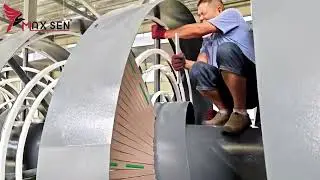 Maxsen conveyor spiral conveyor belting assembly | motorized spiral conveyor | vertical delivery
