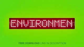 Happy World Environment Day Go Green Scrolling Red Dot Matrix LED Text Animation on Green Screen Sea