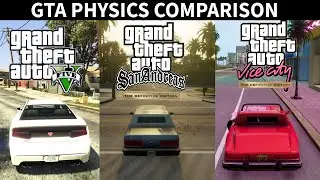 GTA Car Physics Comparison 🔥 | GTA 5 vs San Andreas vs Vice City (Realistic vs Arcade!)