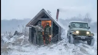 ⛏️ A Dugout Shelter Saved Me in a Blizzard | Primitive SurvivalBlizzard Survival Story