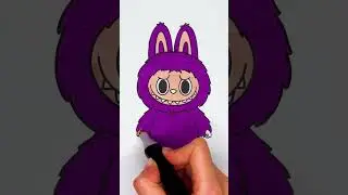 ⏪⏪ Reverse Play 💜 Purple Labubu 😻✨ #glitter #art #labubu #toy #color #trending
