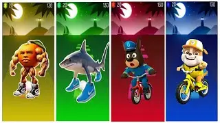 🎬SHERIFF LABRADOR🆚BRAINROT JOY KINDER🆚BRAINROT SAHUR FAMILY🆚PAW PATROL RUBBLE🎮Tiles Hop EDM Rush.