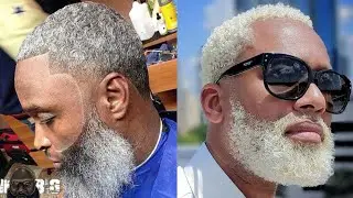 Black Men Looks On Salt And Pepper Hair and Beards/Handsome Men on grey's