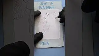 How to draw from a Scribble to a ? #art #atc #aceo #howtodraw #scribbles #doodles #braintraining