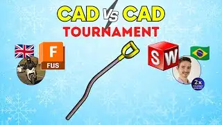 FUSION vs SOLIDWORKS - Speedmodeling CAD vs CAD TOURNAMENT!!  🚧🚧 Shovel Handle