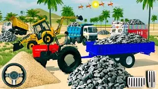 Drive JCB 🔥🔥and Uploading 🪨 😱From Dumper Truck in Game #truck #jcb #tractor #dumper #games