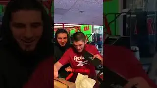 Khabib Steals Islam's Gift 😂😂😂 #viral #fyp #khabibnurmagomedov #islammakhachev #islam #khabib #ufc