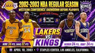 Kobe Bryant vs Chris Webber | LA Lakers vs Sacramento Kings | April 10, 2003 | Full Game