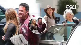 Ben Affleck and Jennifer Lopez share very awkward air kiss and look glum amid marriage turmoil