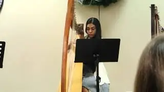 Student playing Pretty Harp Music