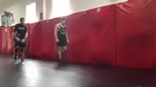 One FC 4 Kuala Lumpur Malaysia Adam Kayoom and JJ Ambrose clench wrestling practice