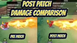 Pokemon UNITE Post Patch Damage Comparison