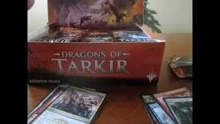 opening a dragons of tarkir booster box part 1, I got DRAMOKA!!!