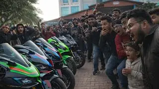 Ninja H2 and ZX10r public reaction  #viral #trending #superbike #zx10r #rection #h2 #h2r #popular 