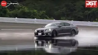ホンダ・レジェンド・ハイブリッド vs レクサスLS600h （ウェット旋回ブレーキ編）【DST#088-05】