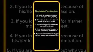 Top 5 Psychological Facts About Love | Real Signs of True Love