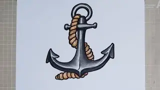 How to Draw AN ANCHOR STEP BY STEP  #anchor #drawing