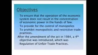 MRTP act 1970- BM-122
