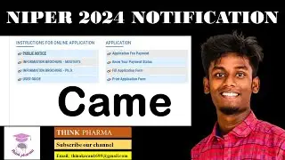 NIPER 2024 Notification #niper2024