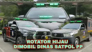 Mobil Satpol PP Terbaru Menggunakan Rotator Hijau