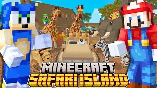 Minecraft SAFARI ISLAND DLC With Mario And Sonic! 🦁🐵