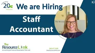 We are recruiting for a Staff Accountant!