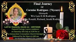 Final Journey of Carmine Rodrigues (76years)|| IImmaculate Conception ChurchKinnigoli