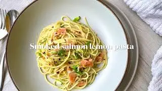 Smoked salmon, lemon, chili pasta