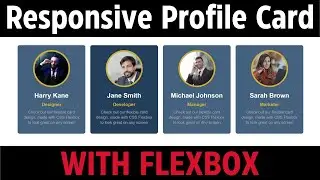 Responsive Profile Page Using HTML and CSS | Profile Card Design HTML CSS