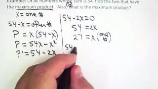DM 06: 05-Absolute Extrema Application...Maximizing a product