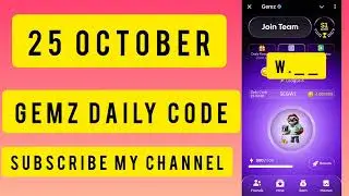 Gemz Daily Cde  Today 25 October | Gemz Daily Code 24 October |